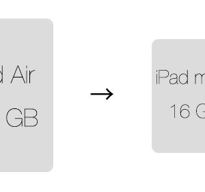 iPad Air (128GB)からiPad mini 2 (16GB)に乗り換えました