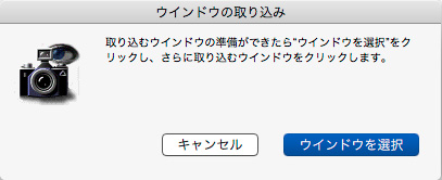 ウィンドウの取り込み